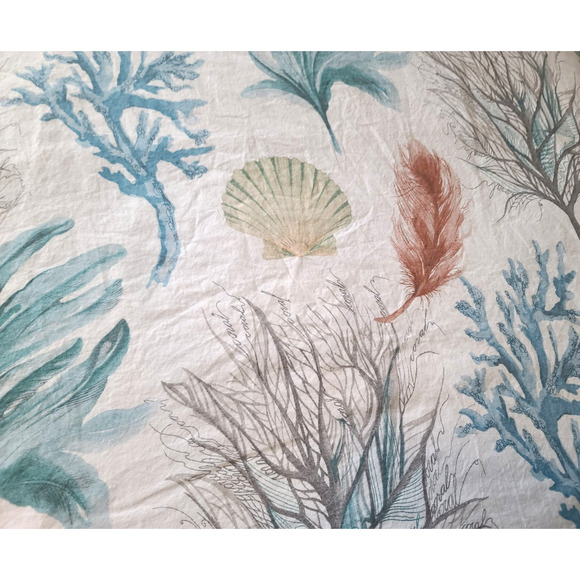 Pottery Barn Del Mar Cotton Coastal Percale Duvet Cover Full/Queen - Picture 8 of 10